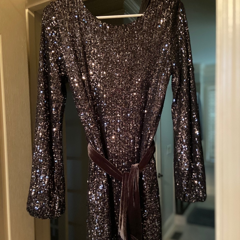 Black sequin with tie waist